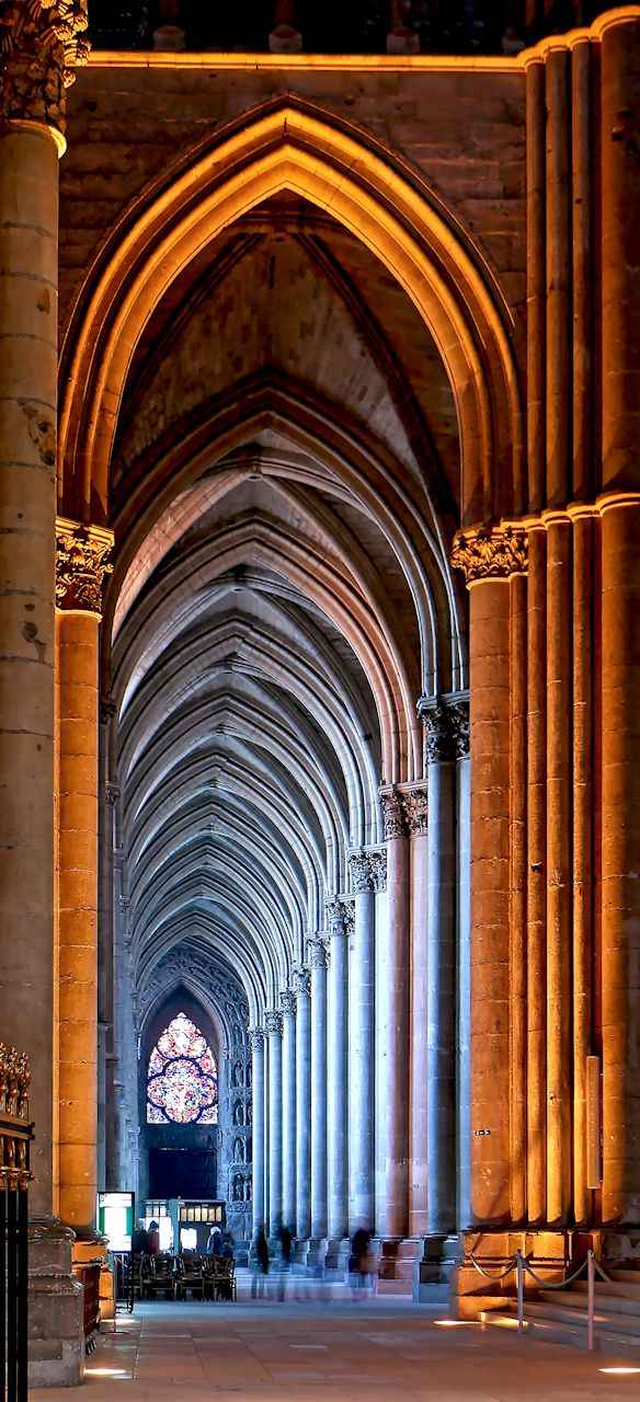 Catedral Notre Dame de Reims, nave lateral esquerda.