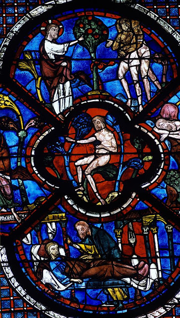 Chartres, o Genese, criacao do homem, catedrais medievais