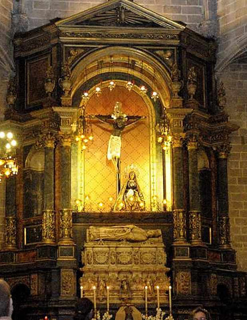 Cristo milagroso de Lepanto, na catedral de Barcelona